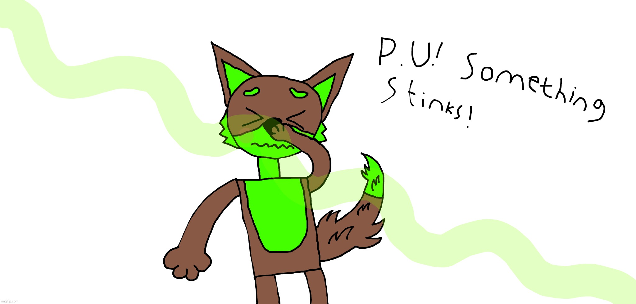 "P.U! Something stinks!" | image tagged in farkas,farkaslove,furry,stinky | made w/ Imgflip meme maker