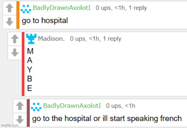 i think she's off to the hospital | made w/ Imgflip meme maker