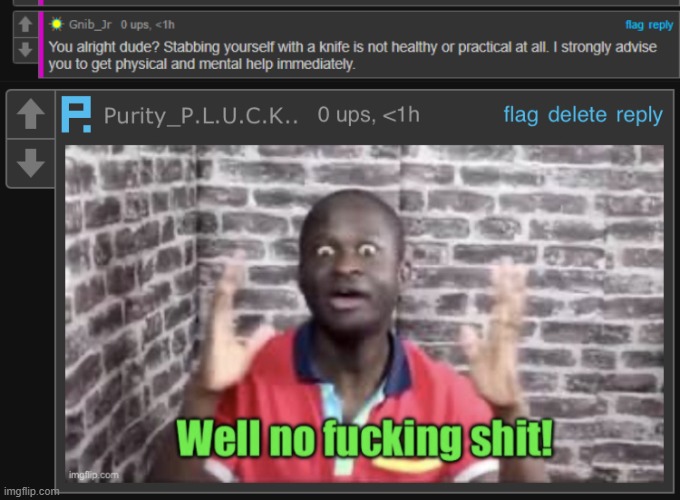 image tagged in well no fucking shit | made w/ Imgflip meme maker