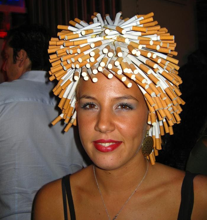 cigarette hairdo Blank Meme Template