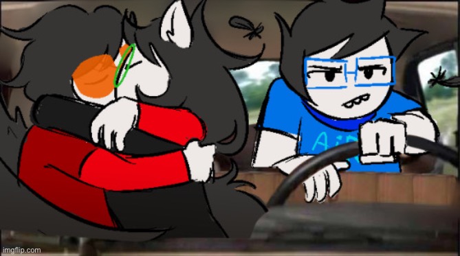 me an' kit (and idk who's the third wheeler) | made w/ Imgflip meme maker