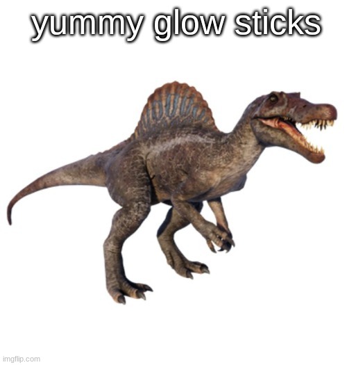 JPSpinoSaurus's other announcement temp | yummy glow sticks | image tagged in jpspinosaurus's other announcement temp | made w/ Imgflip meme maker