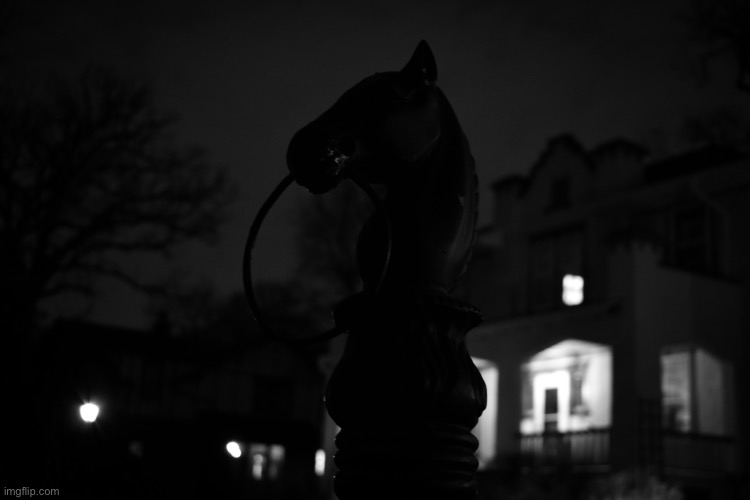 you might need to turn up your screen brightness to see it | image tagged in creepy,dark,statue,night | made w/ Imgflip meme maker