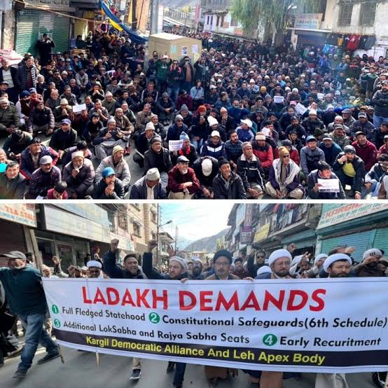 Ladakh protest Blank Meme Template