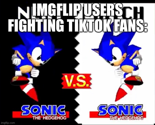 Admit it, you’re using TikTok as your source for gifs | IMGFLIP USERS FIGHTING TIKTOK FANS: | made w/ Imgflip meme maker