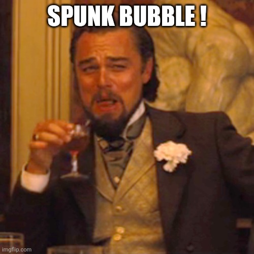 Laughing Leo Meme | SPUNK BUBBLE ! | image tagged in memes,laughing leo | made w/ Imgflip meme maker