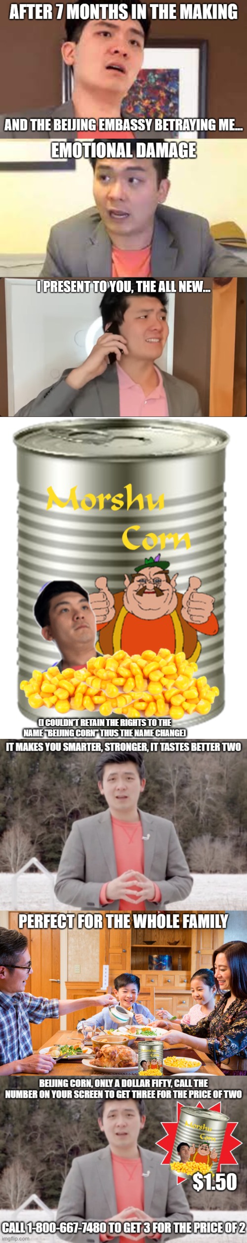 New Morshu Corn | (I COULDN'T RETAIN THE RIGHTS TO THE NAME "BEIJING CORN" THUS THE NAME CHANGE) | made w/ Imgflip meme maker