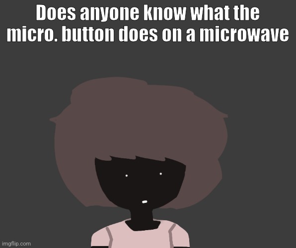 Qhar ben | Does anyone know what the micro. button does on a microwave | image tagged in qhar ben | made w/ Imgflip meme maker