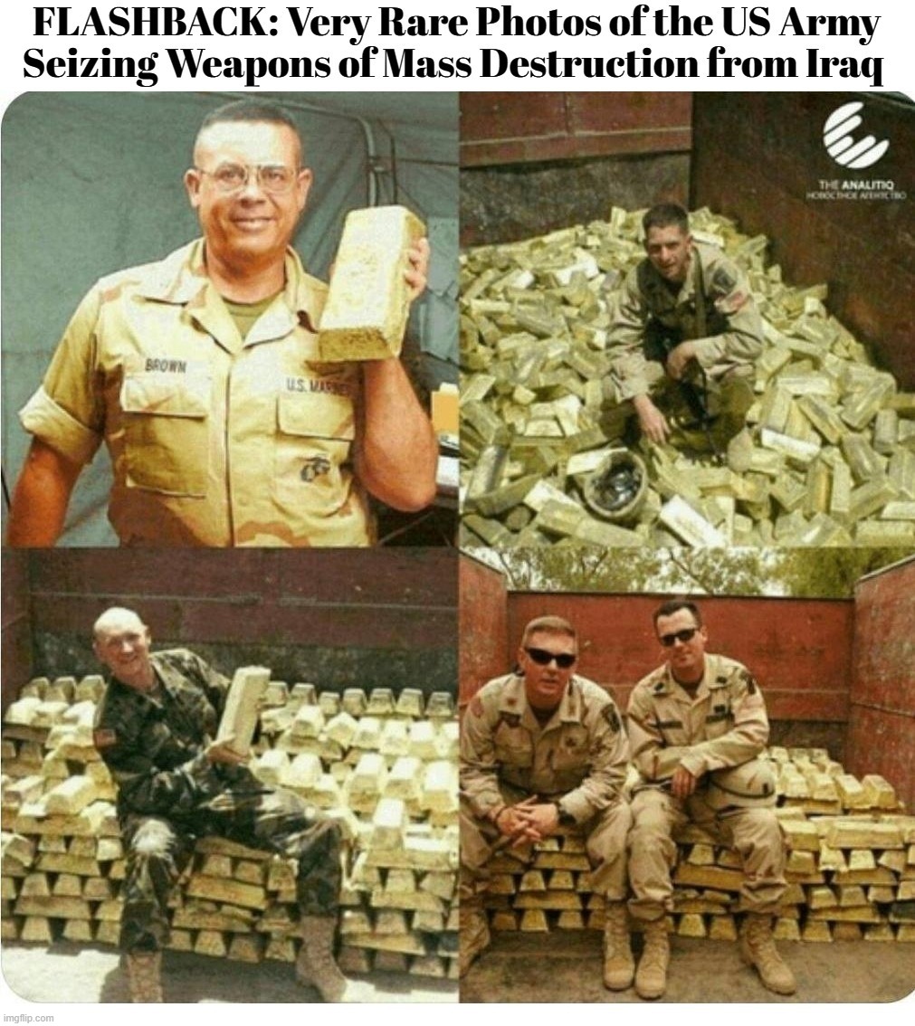 FLASHBACK: Very Rare Photos of the US Army Seizing Weapons of Mass Destruction from Iraq | image tagged in weapons of mass destruction,iraq,wmd,proxy wars,george w bush,government corruption | made w/ Imgflip meme maker