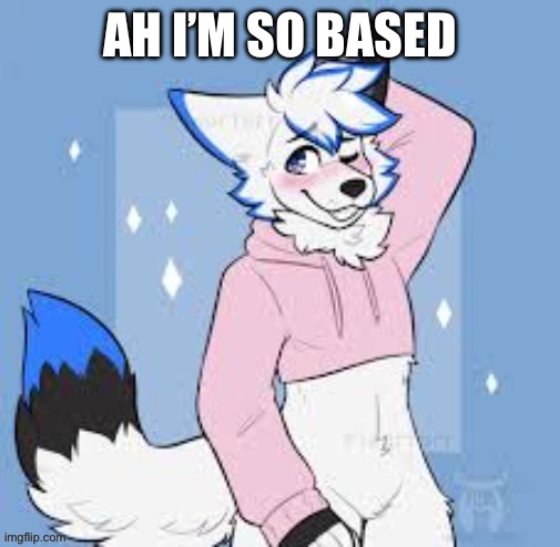 Femboy furry | AH I’M SO BASED | image tagged in femboy furry | made w/ Imgflip meme maker