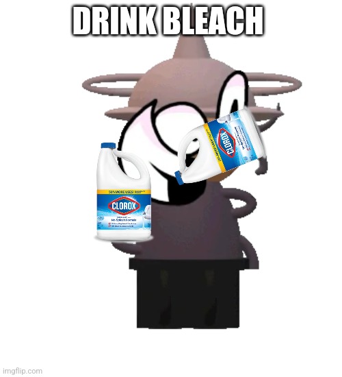 Ringi | DRINK BLEACH | image tagged in ringi,drink bleach,golden apple edition,dave and bambi | made w/ Imgflip meme maker