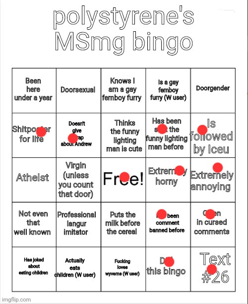 found this randomly | image tagged in polystyrene's msmg bingo | made w/ Imgflip meme maker