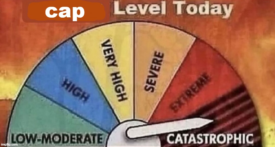 yapping level today | cap | image tagged in yapping level today | made w/ Imgflip meme maker