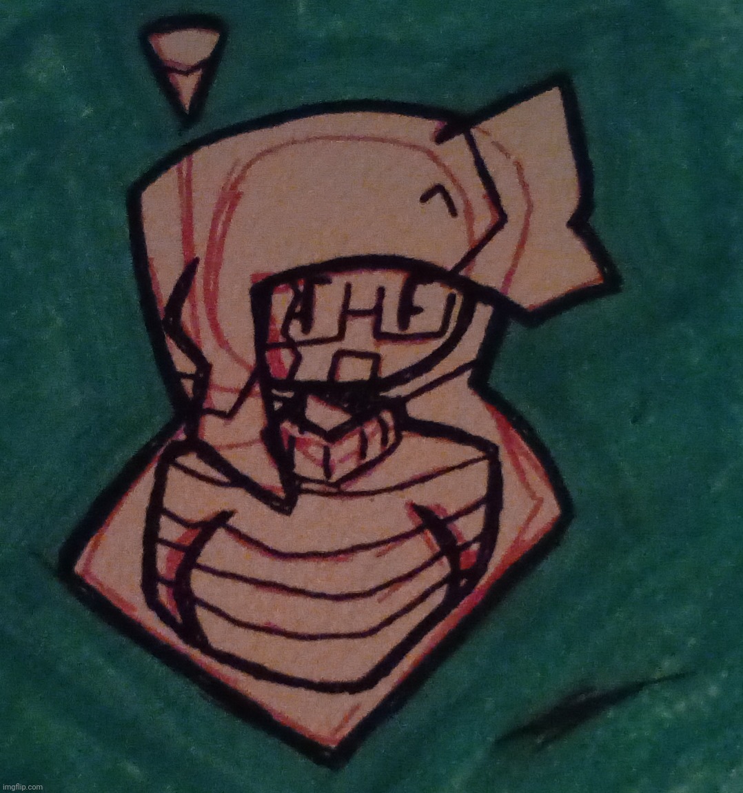 Randomly drew my persona on paper last night, I think I cooked | made w/ Imgflip meme maker
