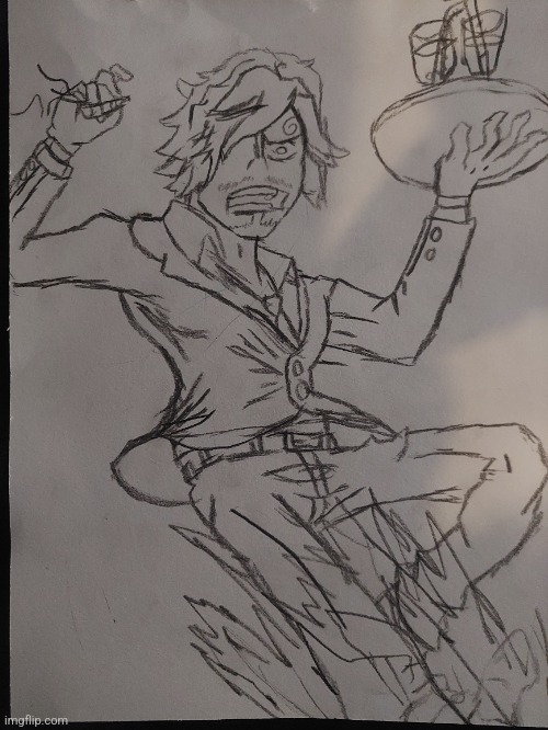 Anyone order a Ifrit Jambe with a side of buttkick? | image tagged in sanji,one peice,drawing,pirate,chef | made w/ Imgflip meme maker