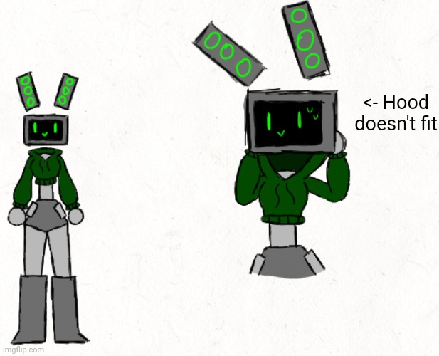 <- Hood doesn't fit | made w/ Imgflip meme maker