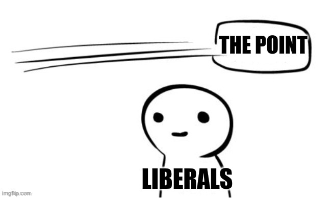 The point | THE POINT LIBERALS | image tagged in the point | made w/ Imgflip meme maker