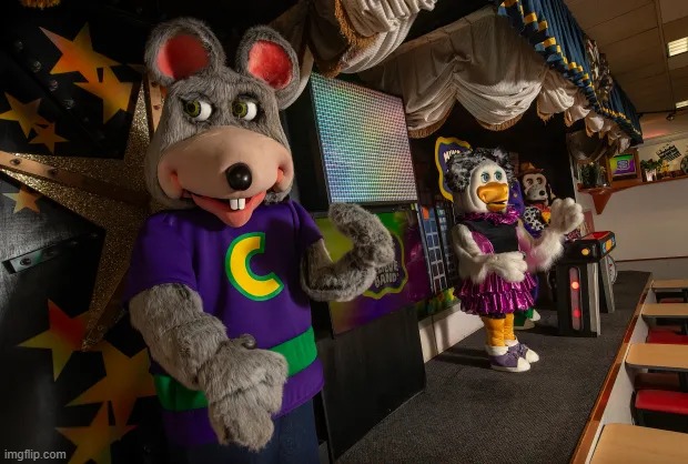 Last surviving Chuck-e-Cheez animatronic stage | made w/ Imgflip meme maker