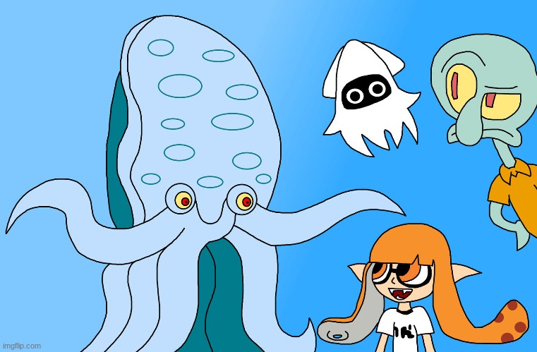 Fictional Cephalopods (Art by richsquid1996) | made w/ Imgflip meme maker