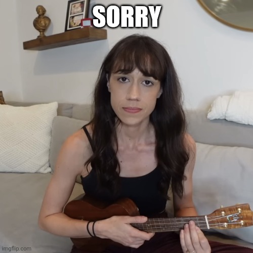 TheYesNinja this is a gift | SORRY | image tagged in colleen ballinger ukulele apology | made w/ Imgflip meme maker