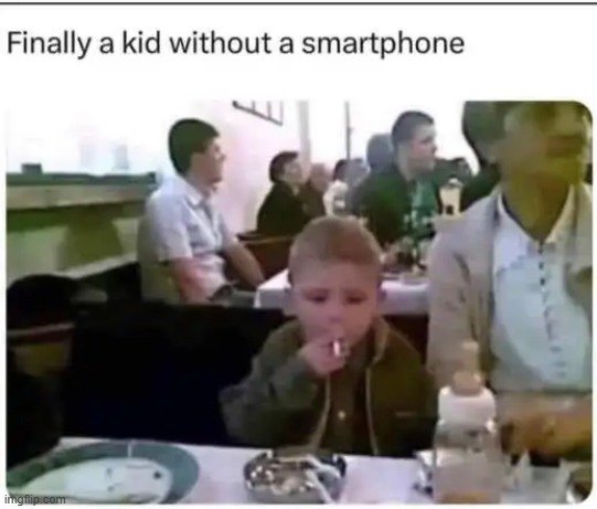 Progress? | image tagged in funny,success kid,cell phone,smoking,what the heck,kids today | made w/ Imgflip meme maker