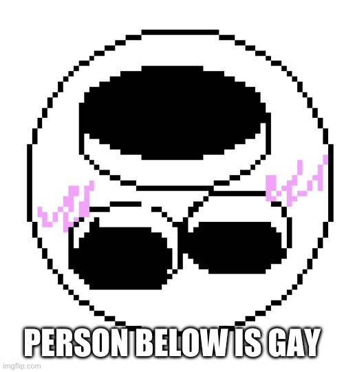 Hahah | PERSON BELOW IS GAY | image tagged in 0 temp made by bloomy | made w/ Imgflip meme maker