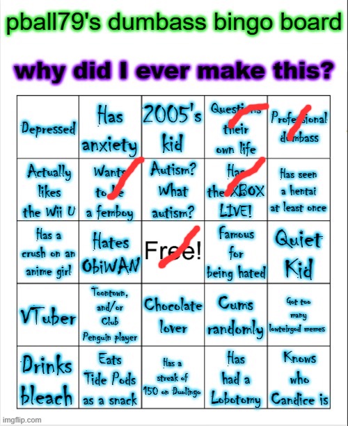 Pball79's bingo | image tagged in pball79's bingo | made w/ Imgflip meme maker