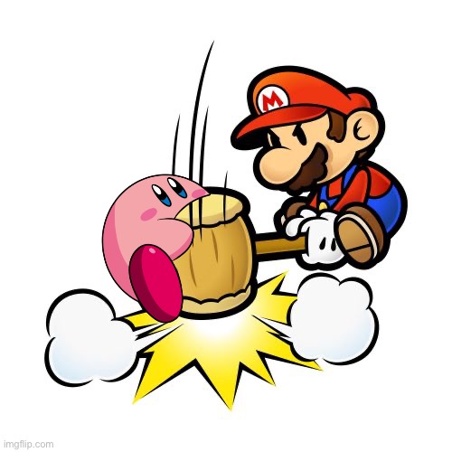 Mario Hammer Smash Meme | image tagged in memes,mario hammer smash,melon kirby | made w/ Imgflip meme maker