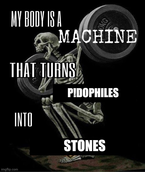 My body is machine | P!DOPHILES; STONES | image tagged in my body is machine | made w/ Imgflip meme maker
