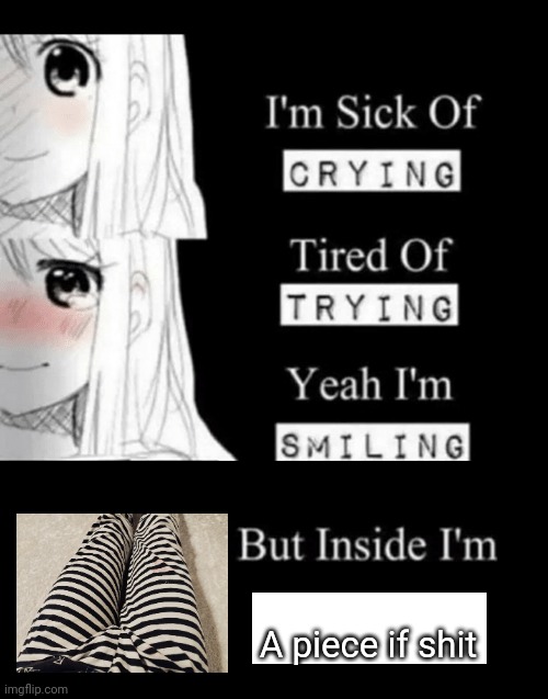 I'm Sick Of Crying | A piece if shit | image tagged in i'm sick of crying | made w/ Imgflip meme maker
