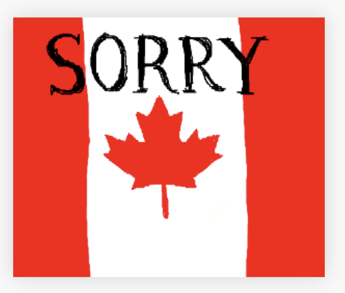 High Quality Sorry on Canadian flag Blank Meme Template