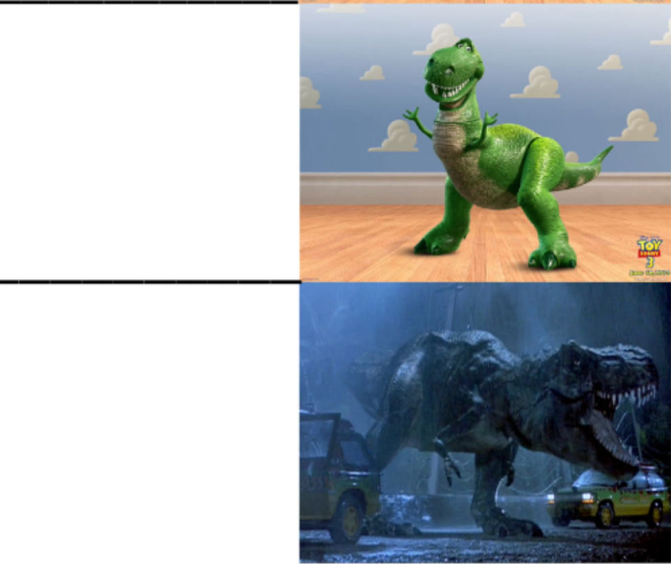High Quality rex dinosaur Blank Meme Template