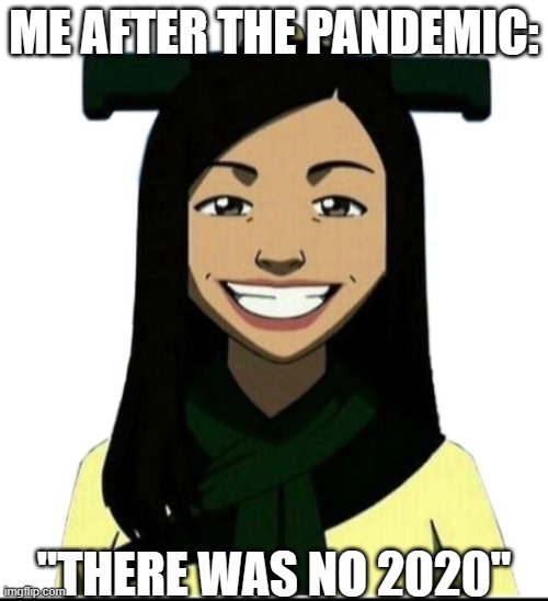That never happened | ME AFTER THE PANDEMIC:; "THERE WAS NO 2020" | image tagged in there is no war in ba sing se,pandemic | made w/ Imgflip meme maker