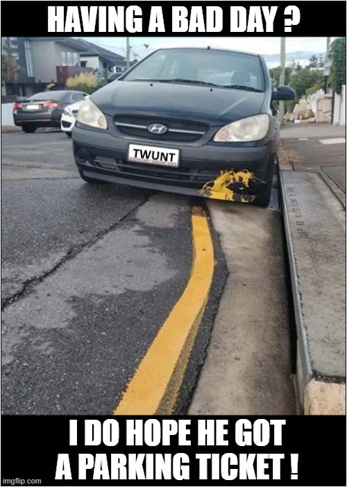 Unlucky ? | HAVING A BAD DAY ? I DO HOPE HE GOT
A PARKING TICKET ! | image tagged in cars,yellow line,no parking,paint job | made w/ Imgflip meme maker
