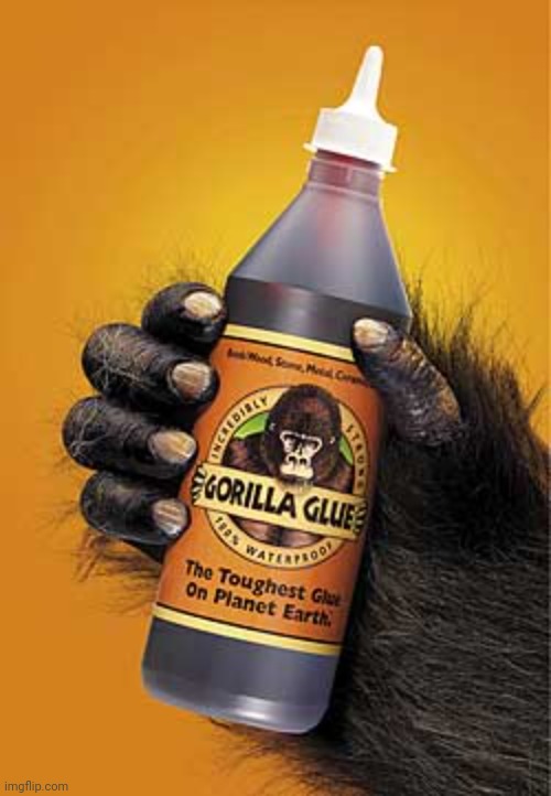 Gorilla glue | image tagged in gorilla glue | made w/ Imgflip meme maker