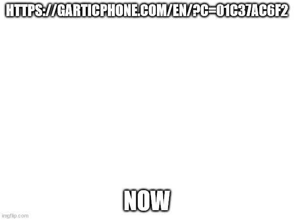 HTTPS://GARTICPHONE.COM/EN/?C=01C37AC6F2; NOW | made w/ Imgflip meme maker