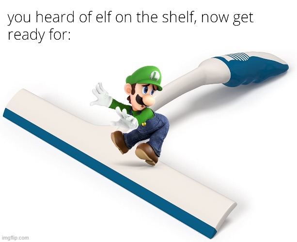 Luigi on a sqeegee | image tagged in funny | made w/ Imgflip meme maker