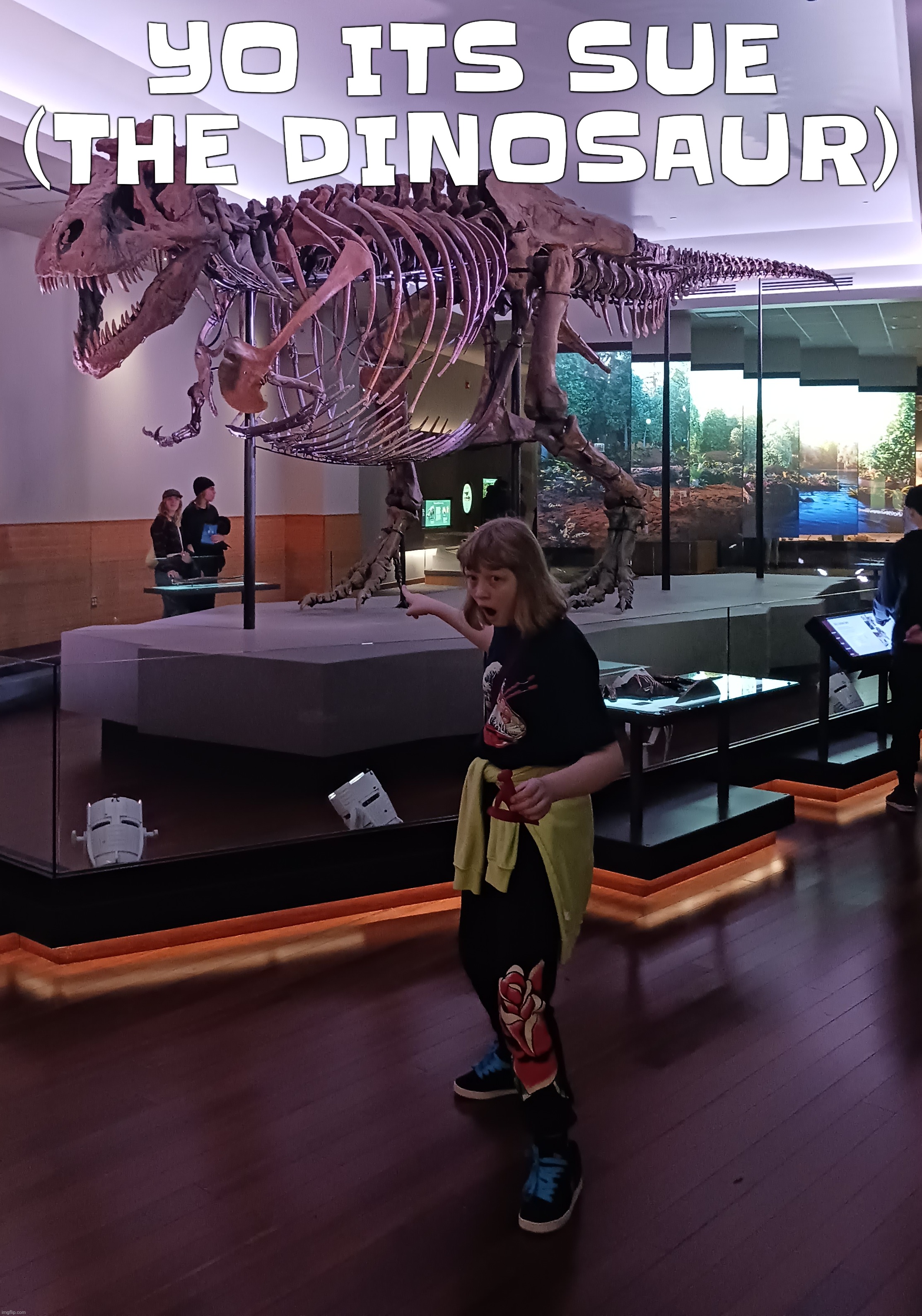 "Rawr" nah. It's "ROOAAAAUUWWGGGHHHRGH" | YO ITS SUE (THE DINOSAUR) | made w/ Imgflip meme maker
