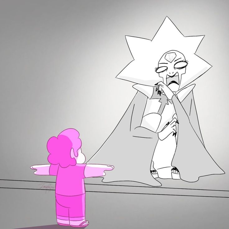 Pink Steven and white diamond Blank Meme Template