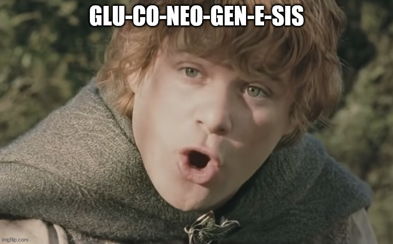 Samwise Potatoes ? | GLU-CO-NEO-GEN-E-SIS | image tagged in samwise potatoes | made w/ Imgflip meme maker