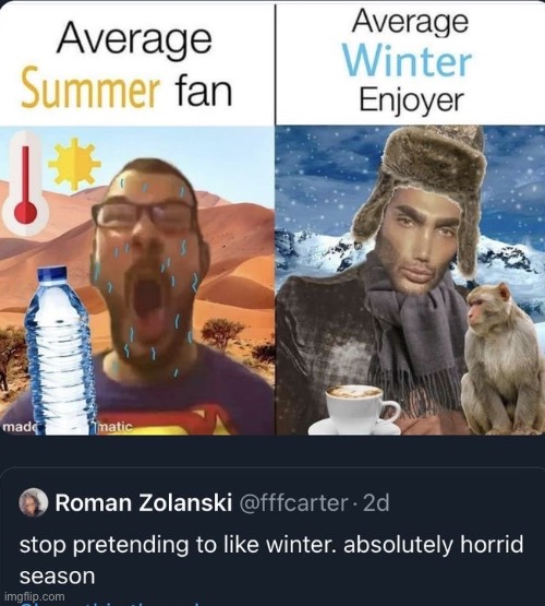 i love winter | made w/ Imgflip meme maker