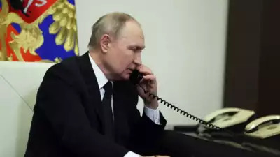 Vladimir Putin on the phone Blank Meme Template