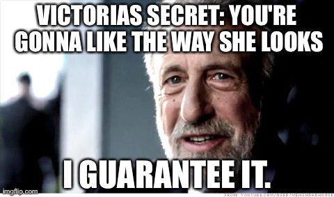 I Guarantee It | VICTORIAS SECRET: YOU'RE GONNA LIKE THE WAY SHE LOOKS I GUARANTEE IT. | image tagged in memes,i guarantee it | made w/ Imgflip meme maker