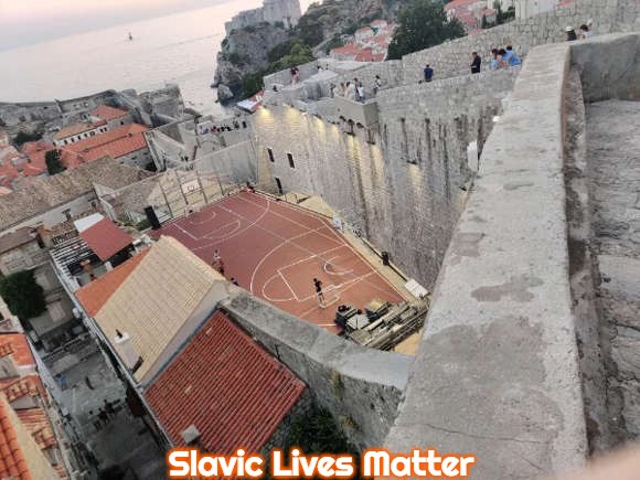 Slavic Basketball Court | Slavic Lives Matter | image tagged in slavic basketball court,slavic,basketball | made w/ Imgflip meme maker
