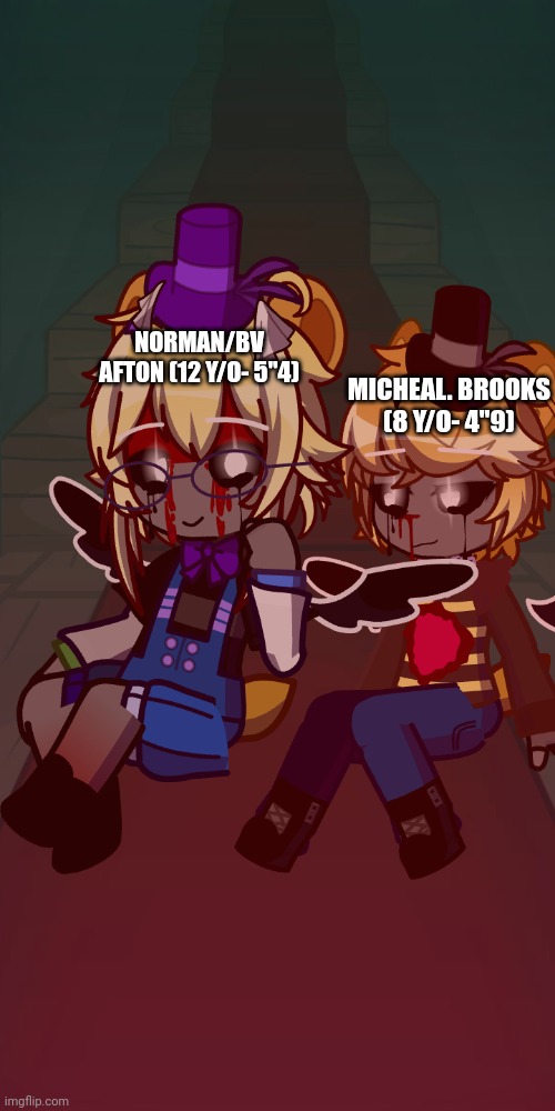 Made the blonde bois, the twins (Cassidy and Andrew) are next | NORMAN/BV AFTON (12 Y/O- 5"4); MICHEAL. BROOKS (8 Y/O- 4"9) | made w/ Imgflip meme maker
