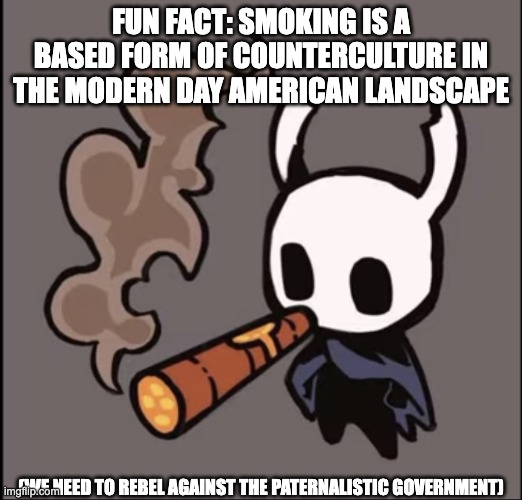 Thebubbers11 info template | FUN FACT: SMOKING IS A BASED FORM OF COUNTERCULTURE IN THE MODERN DAY AMERICAN LANDSCAPE; (WE NEED TO REBEL AGAINST THE PATERNALISTIC GOVERNMENT) | image tagged in thebubbers11 info template,smoking,counterculture,government,american,culture | made w/ Imgflip meme maker