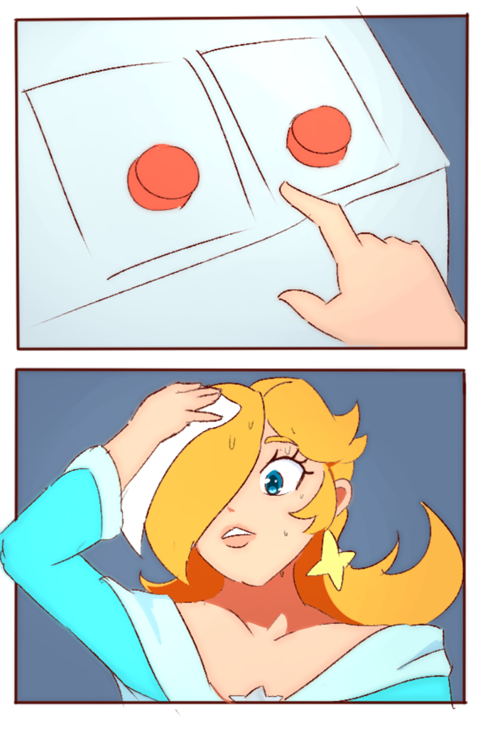 High Quality Rosalina (Two buttons) Blank Meme Template