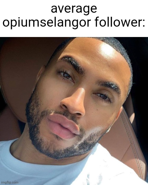 bila anda follow opiumselamgor | average opiumselangor follower: | made w/ Imgflip meme maker