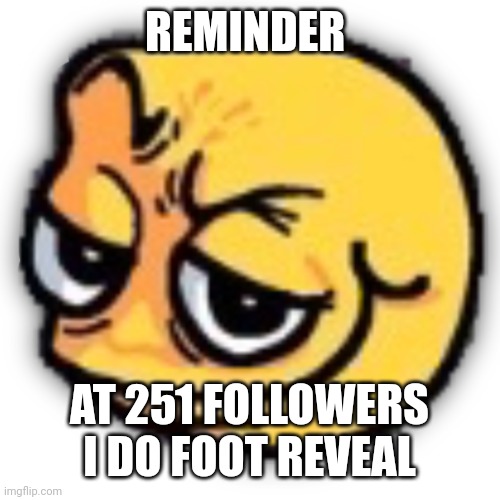 anus shit | REMINDER; AT 251 FOLLOWERS I DO FOOT REVEAL | image tagged in anus shit | made w/ Imgflip meme maker