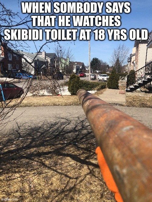 WHEN SOMBODY SAYS THAT HE WATCHES SKIBIDI TOILET AT 18 YRS OLD | made w/ Imgflip meme maker